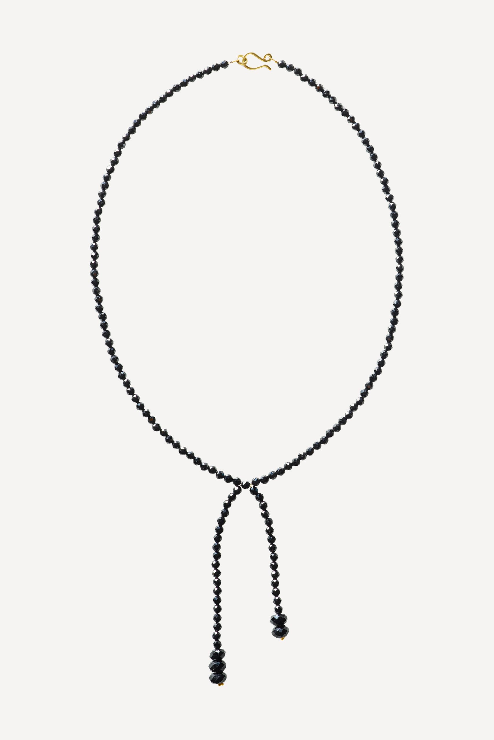 Black Orchid Black Tie Thin Gold Necklace – Elhanati Official