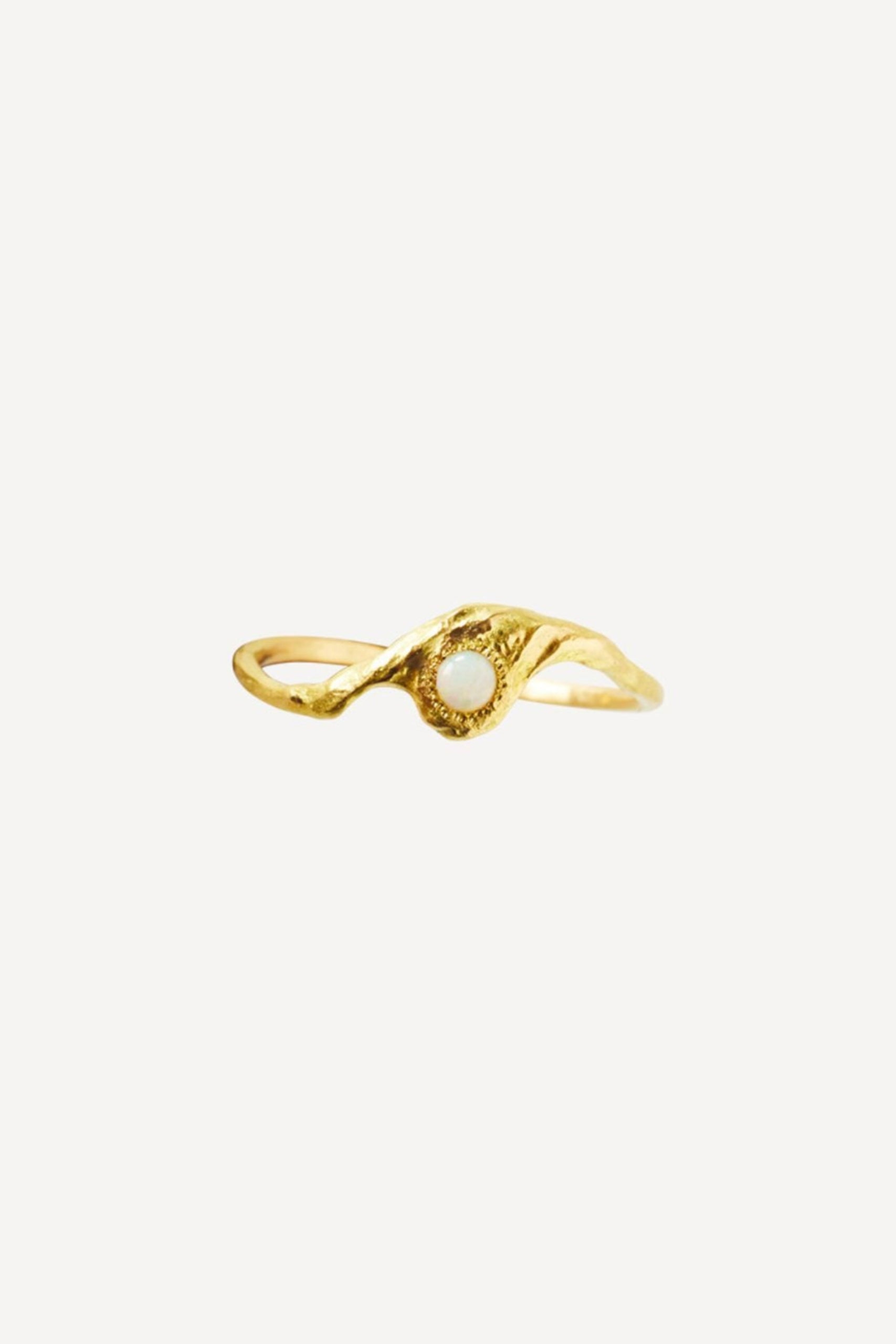 Solitaire Iman Petite 0.05 Opal Gold Ring