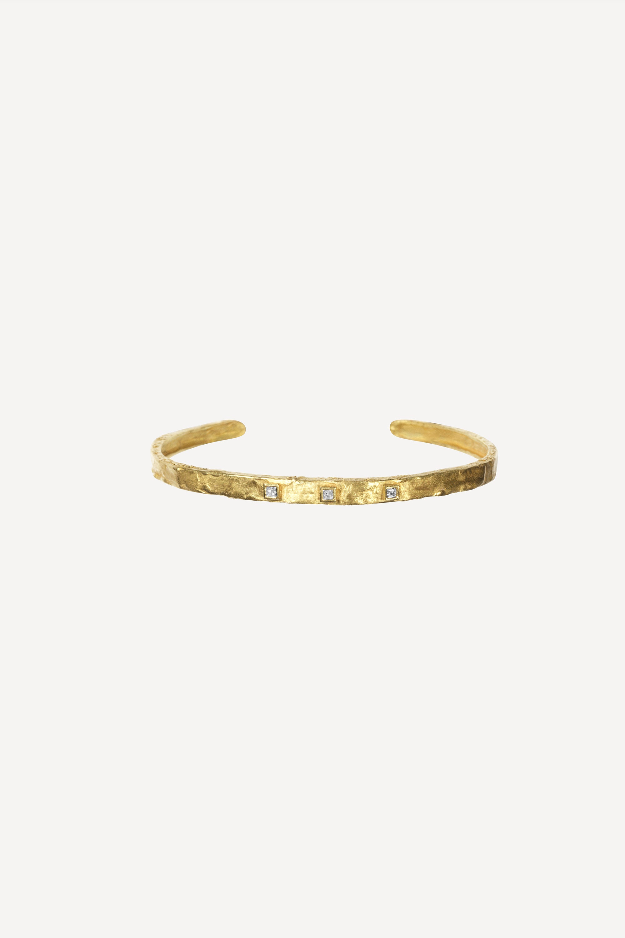 Deco Diamond 0.15 ct Gold Bangle