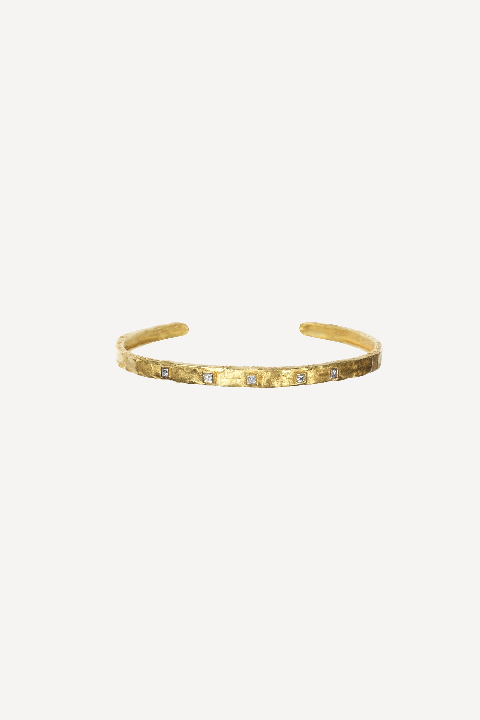 Deco Diamond 0.25 ct Gold Bangle