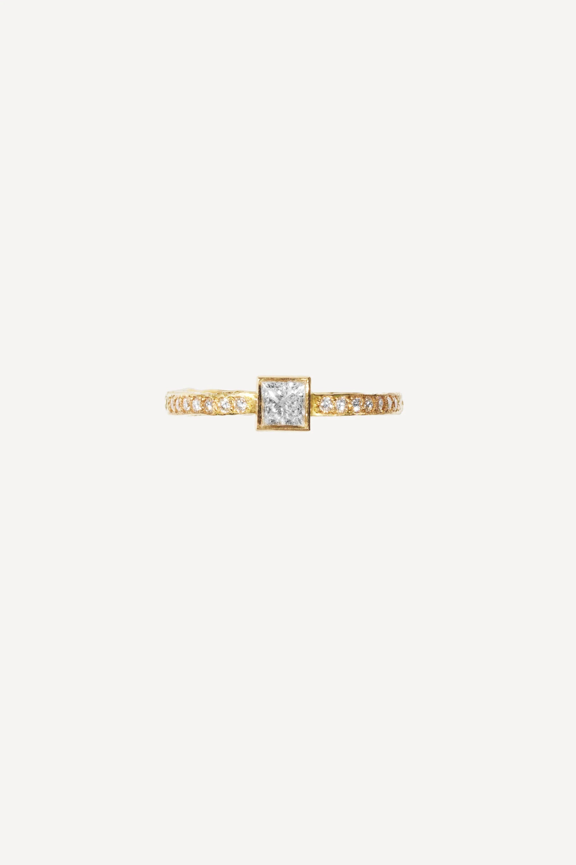Deco Diamond Moon Lux 0.42 ct Gold Ring