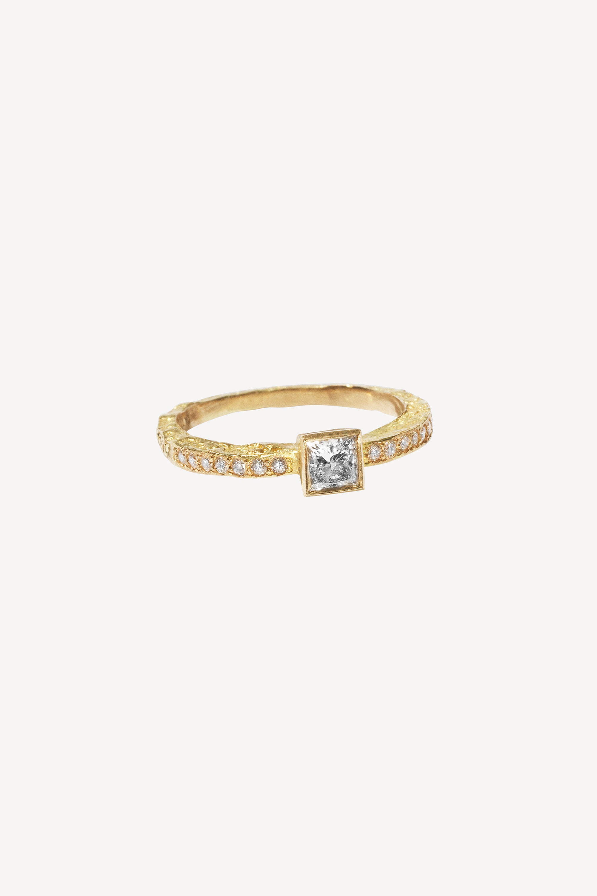Deco Diamond Moon Lux 0.42 ct Gold Ring