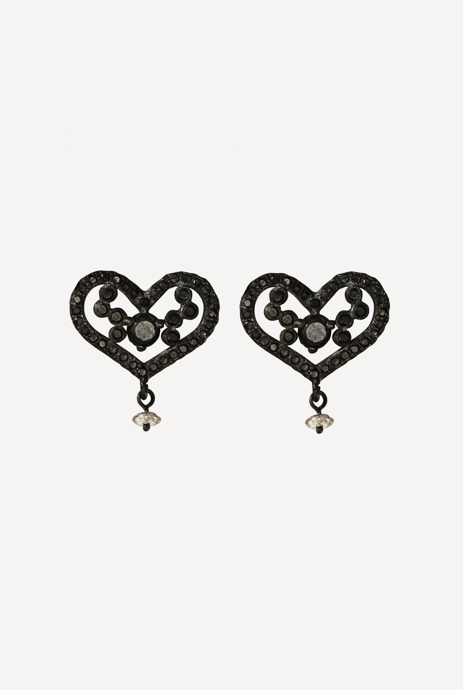 Diamond Noir White Gold Earrings  [Pair]