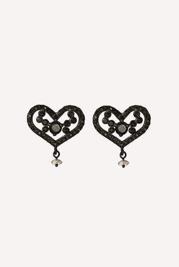 Diamond Noir White Gold Earrings  [Pair]