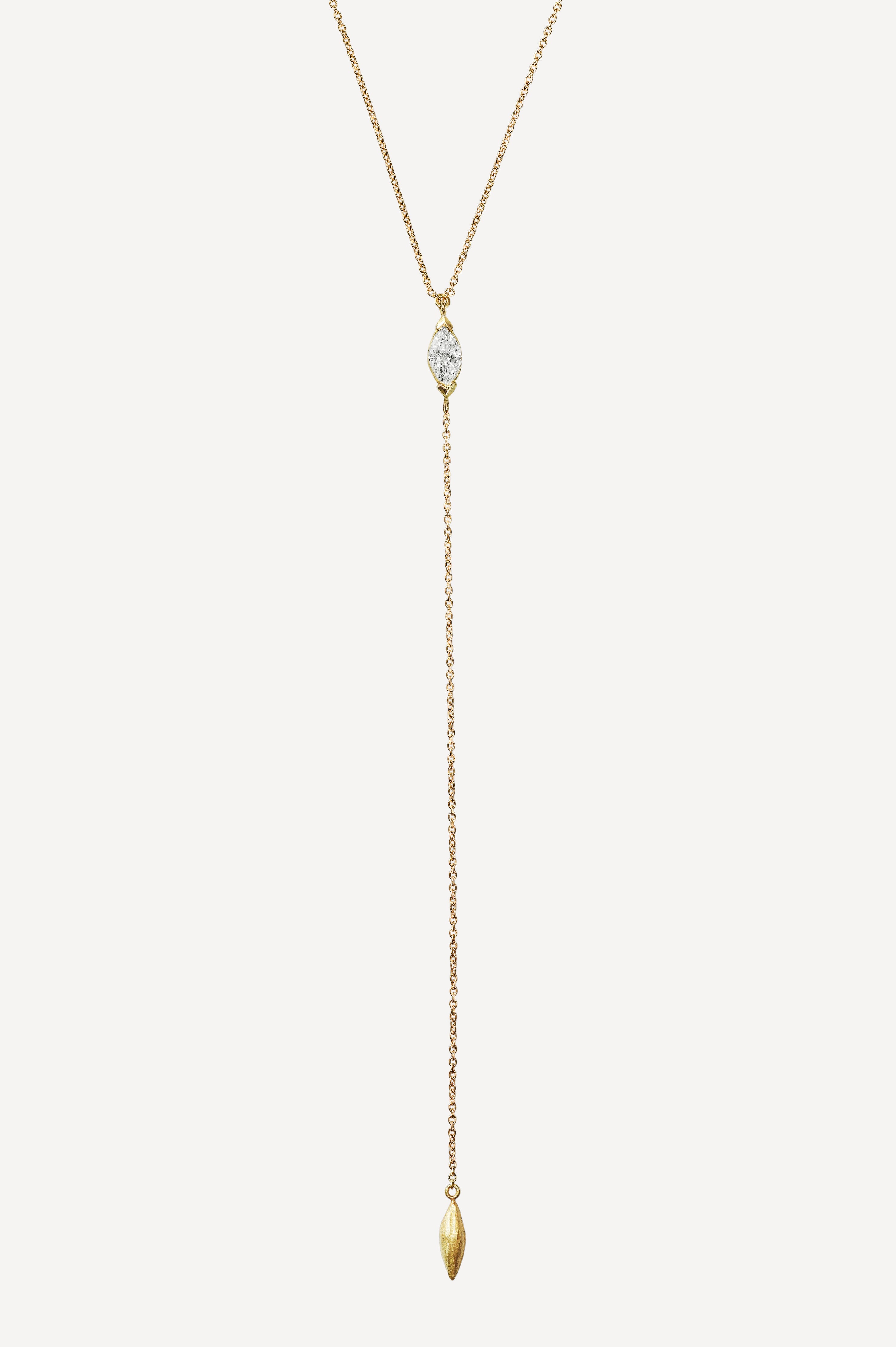 Élise Marquise 0.35 ct Drop Diamond Gold Necklace by Orit Elhanati