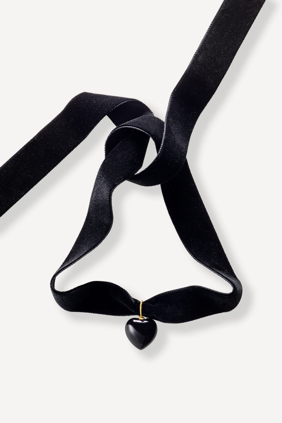 Black Orchid Dita Onyx Gold Necklace - Front View | Elhanati 