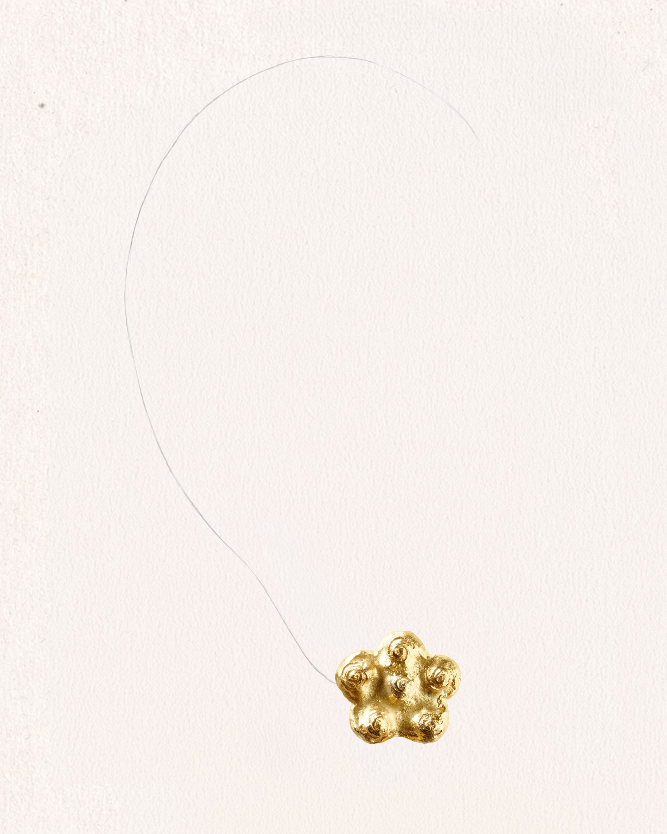 Black Orchid Floral Gold Earrings [Pair]