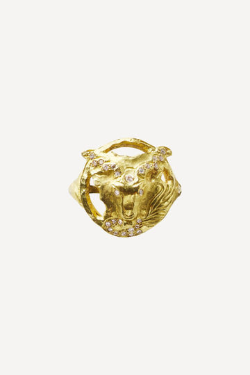Star Sign Poetry Capricorn Lux Diamond Gold Ring