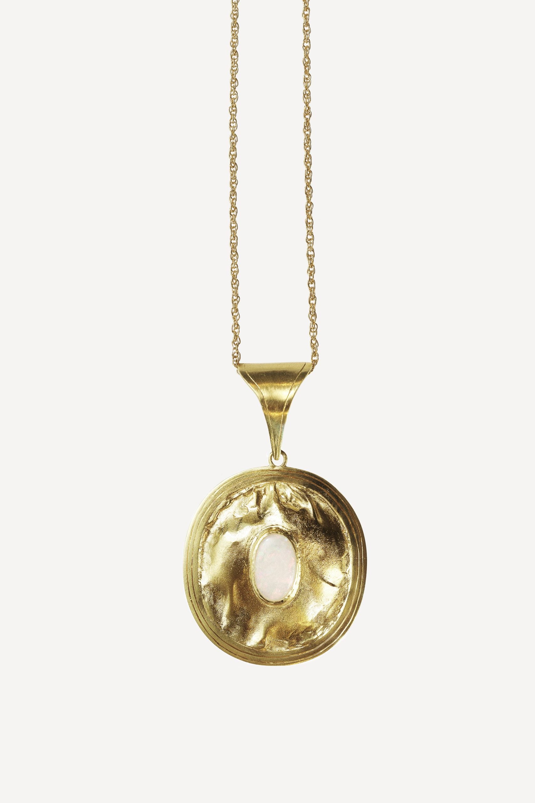 Opal Noir Constanza Big Gold Chain Necklace