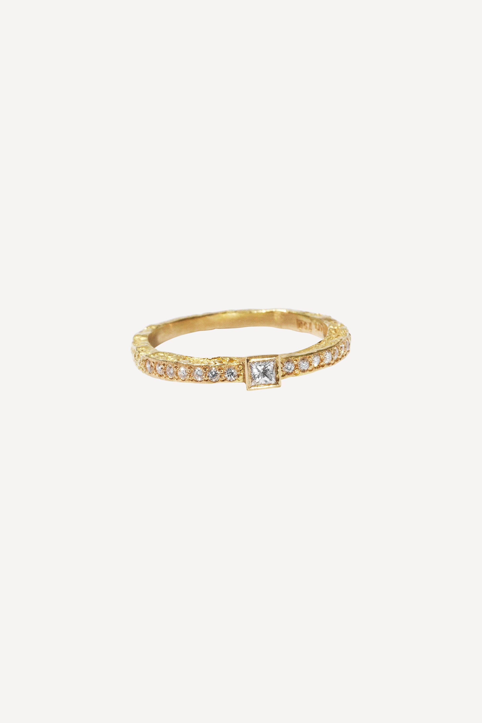 Deco Diamond Moon Lux 0.17 ct Gold Ring
