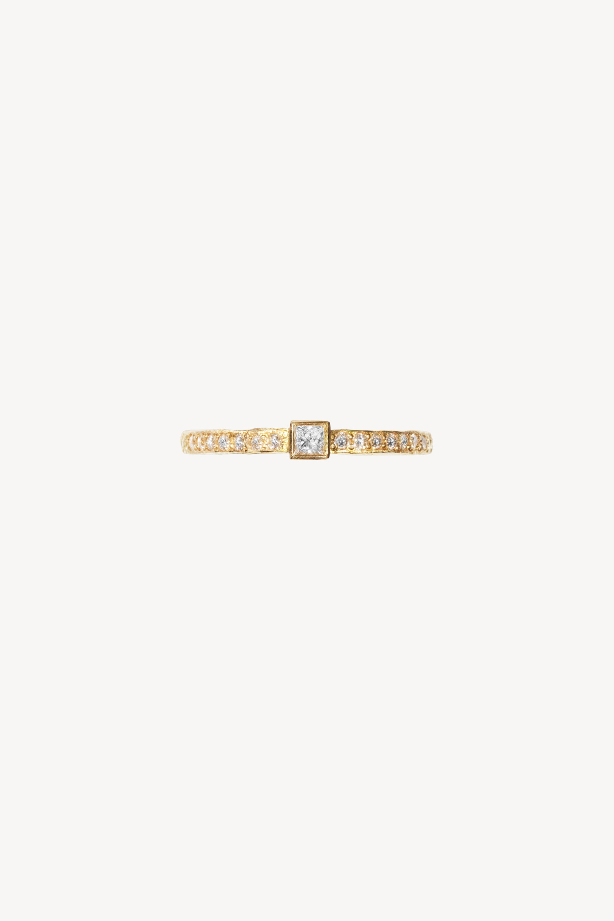 Deco Diamond Moon Lux 0.17 ct Gold Ring