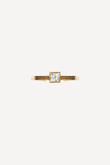 Deco Diamond Moon Nude 0.35 ct Gold Ring