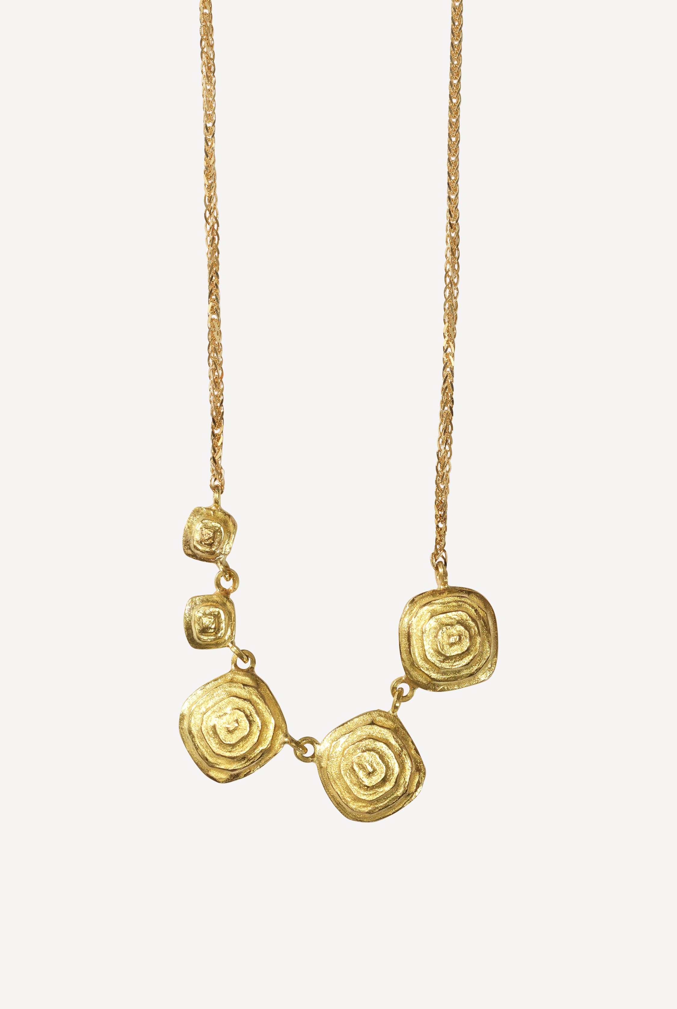 Deco Diamond Pyramid Gold Necklace