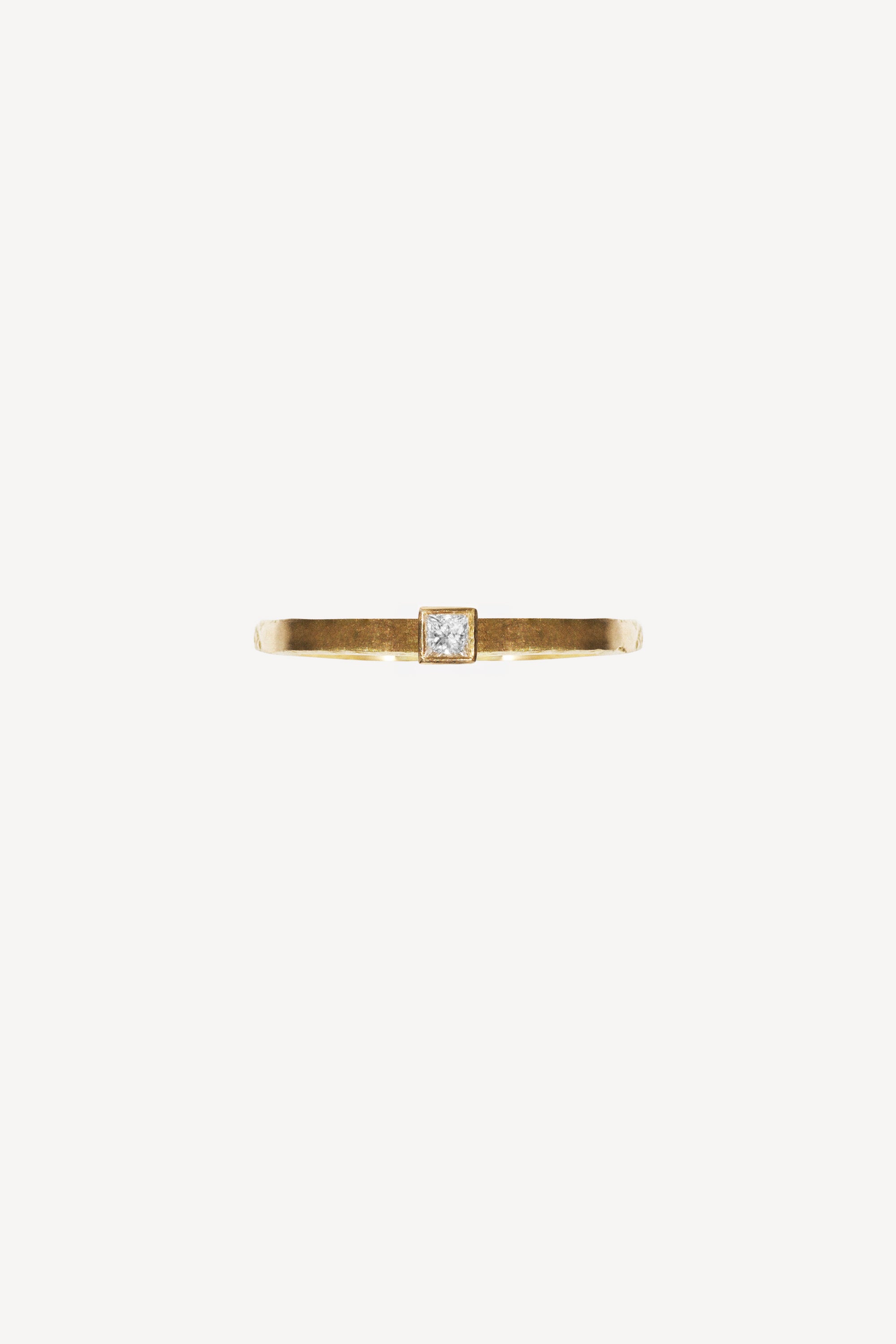 Deco Diamond Moon Nude 0.25 ct Gold Ring