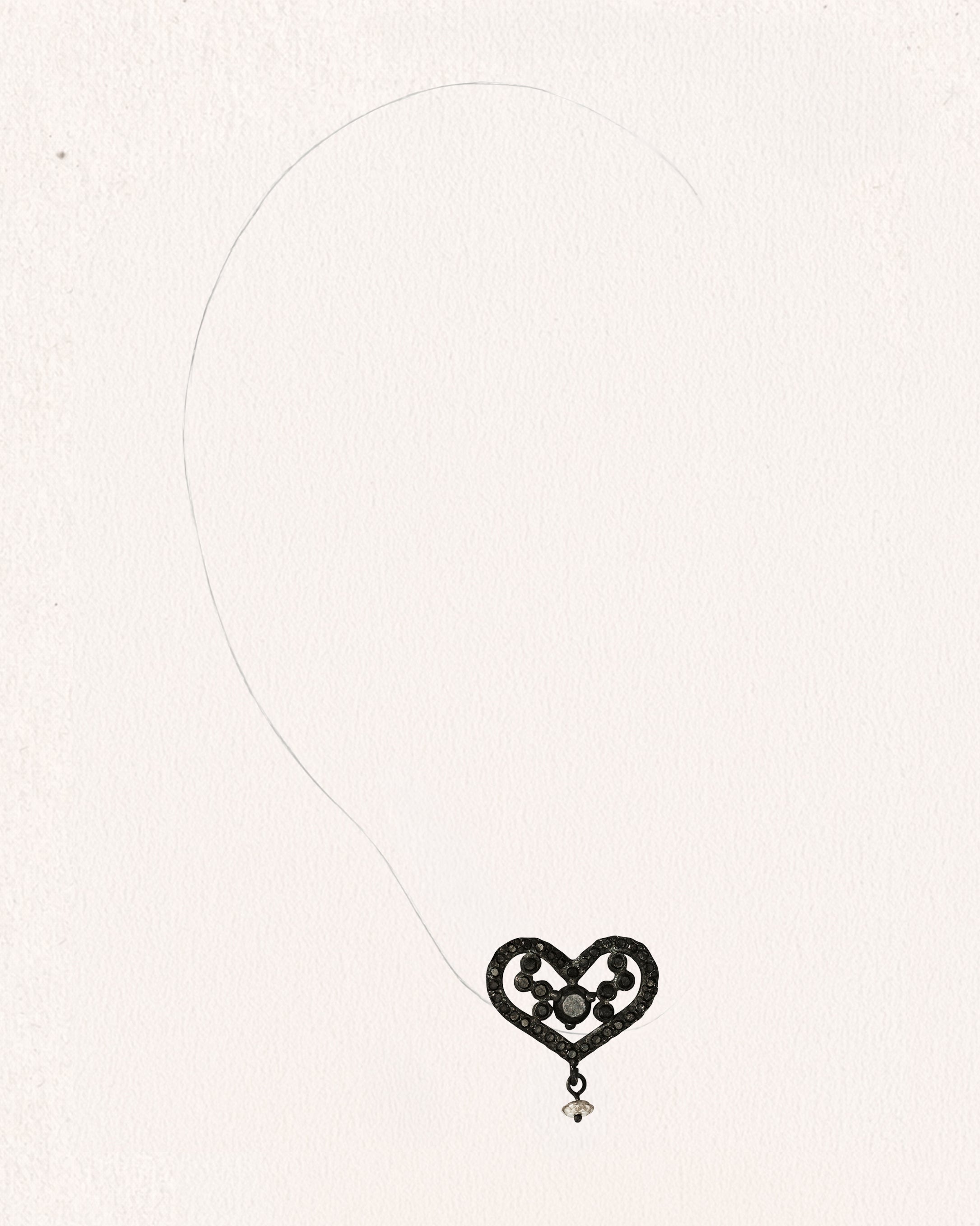 Diamond Noir White Gold Earrings [Pair]