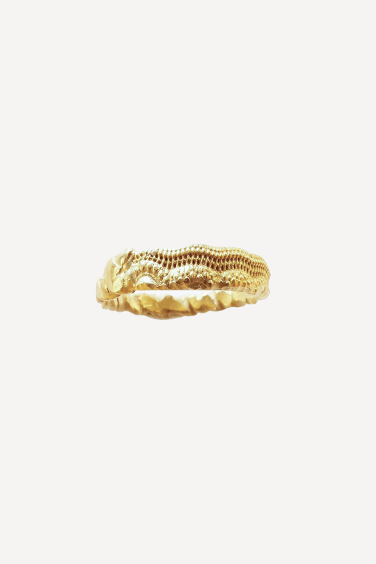Drawn Small Gold Ring