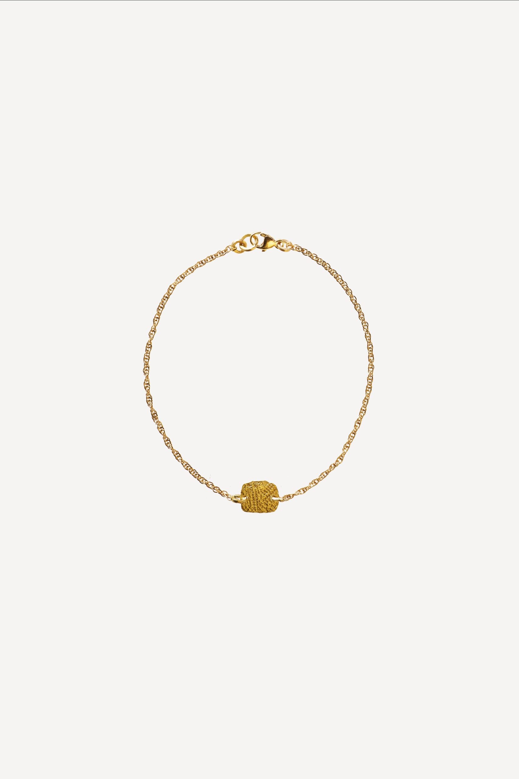 Roxy Mezuzah Feather One Gold Bracelet