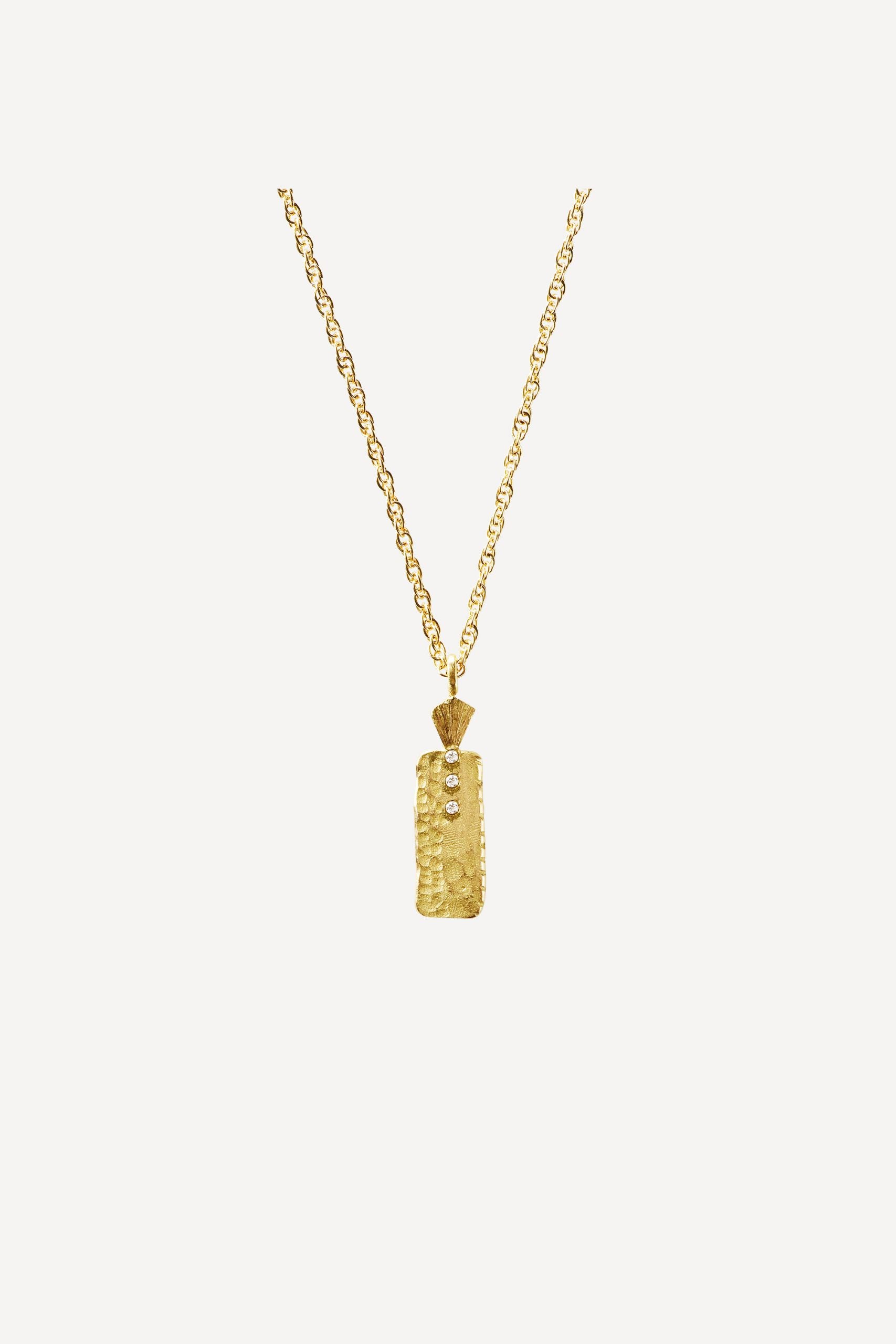 Paloma Flacon Small 0.015 ct Diamond Gold Necklace