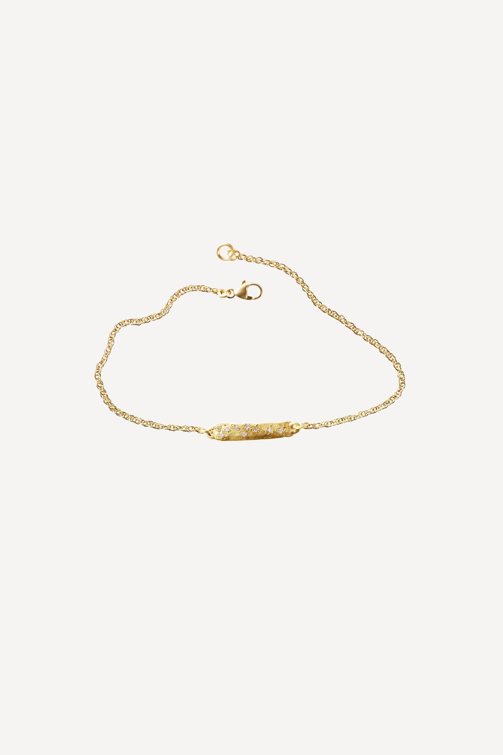 Paloma Small 0.045 ct Diamond Gold Bracelet
