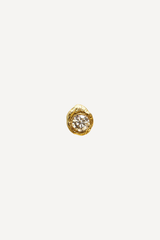 Solitaire Iman 0.35 ct Diamond Gold Earring [Single]