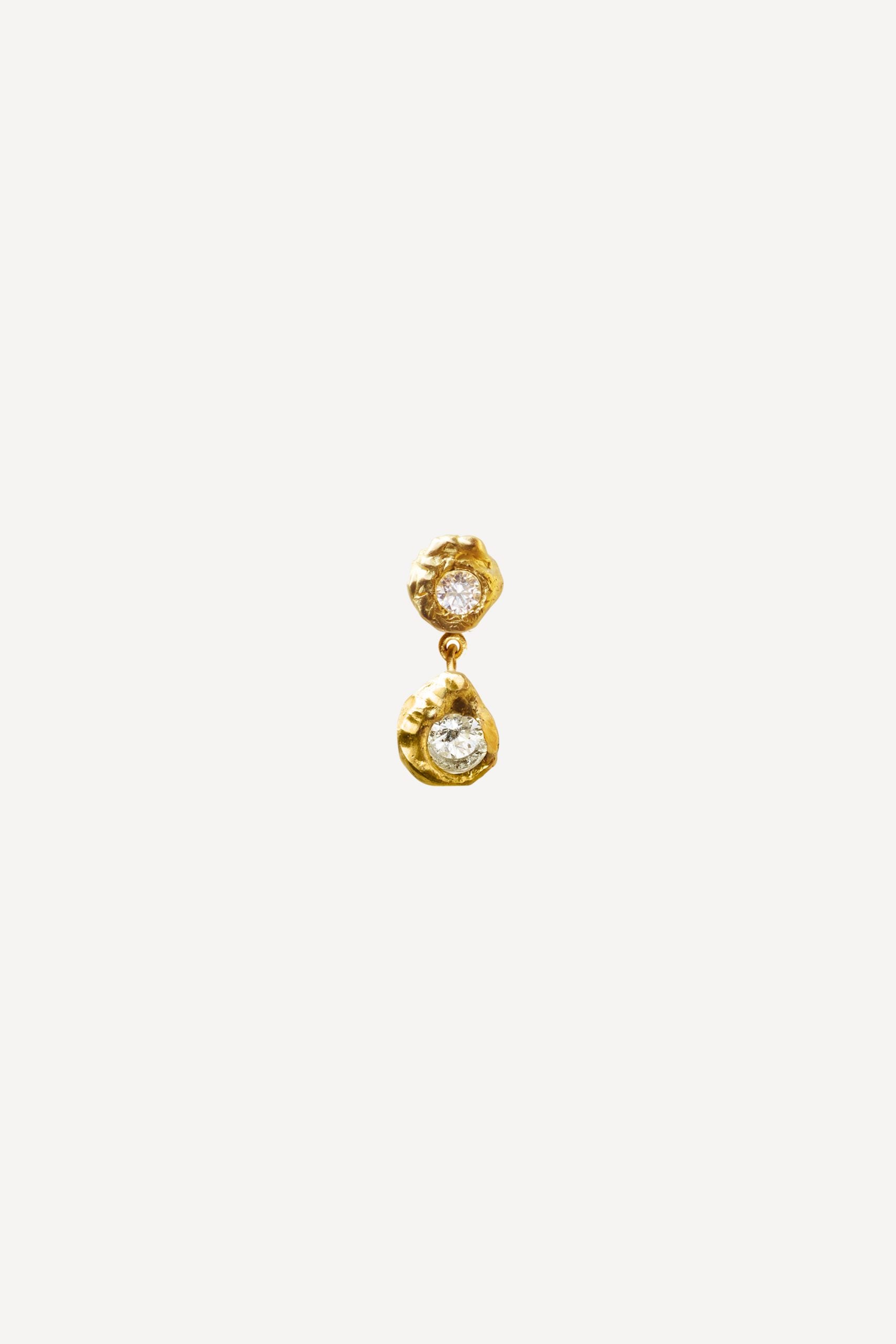 Solitaire Dalila 0.07 ct Diamond Gold Earring [Single]