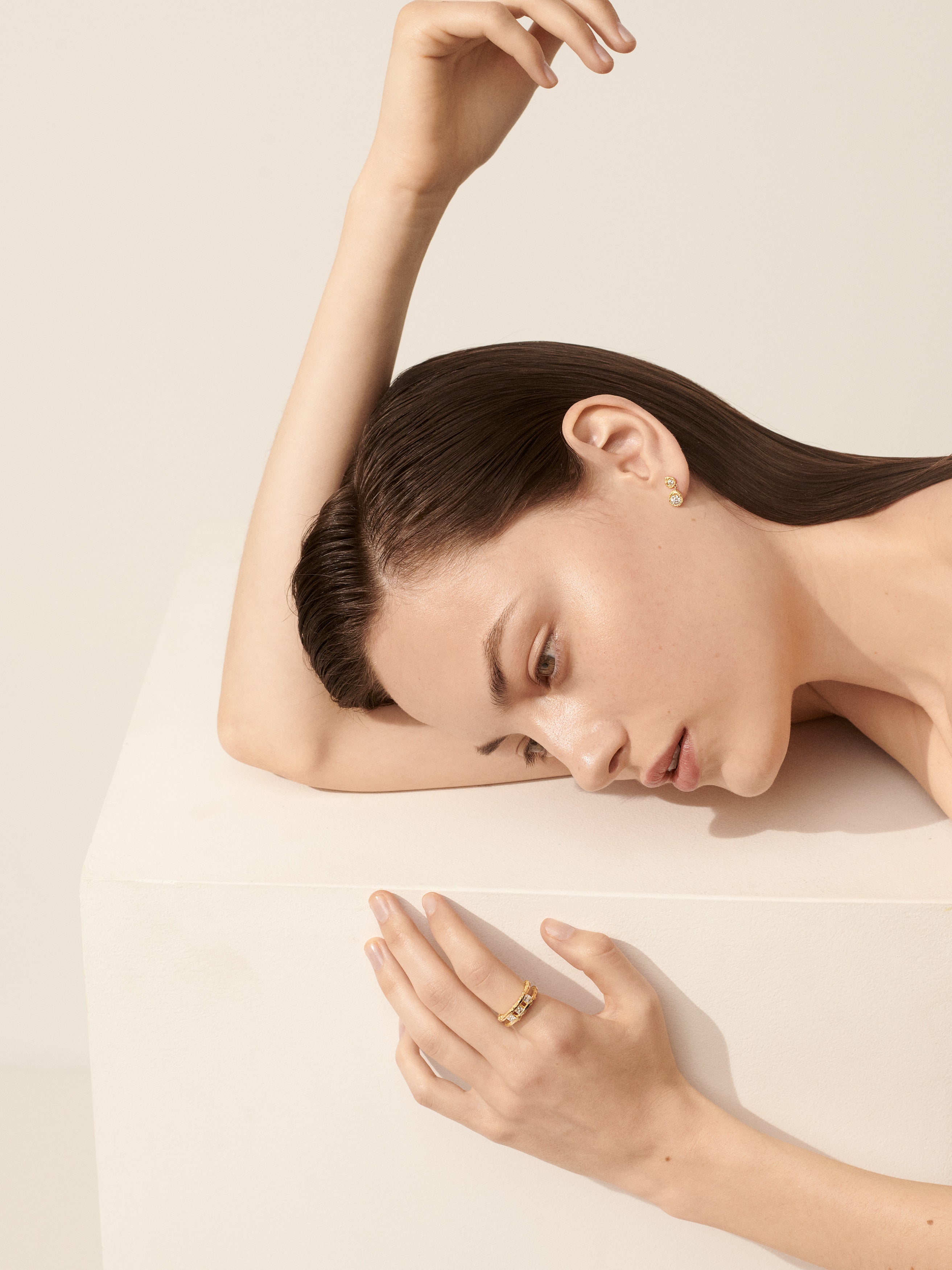 Solitaire Dalila 0.30 ct Diamond Gold Earring [Single]