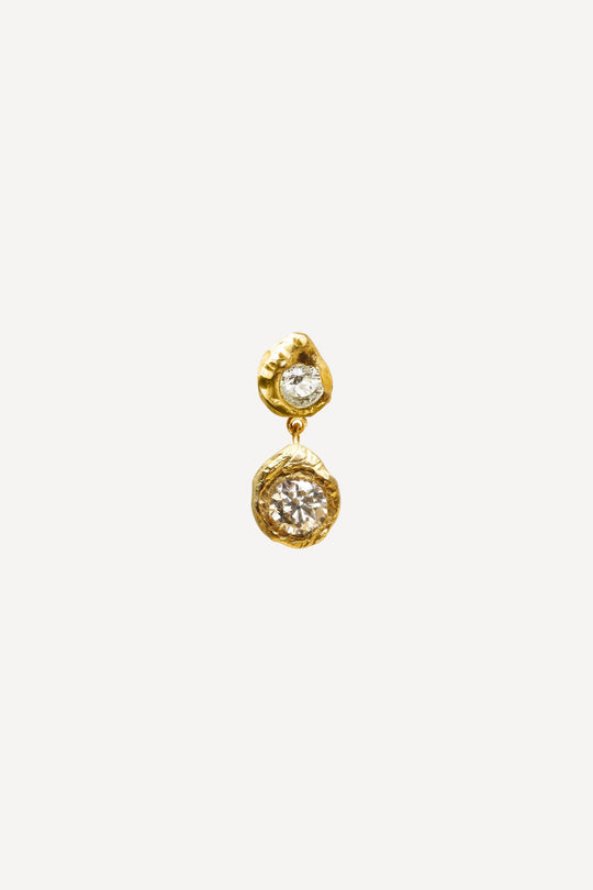 Solitaire Donna 0.55 ct Diamond Gold Earring [Single]