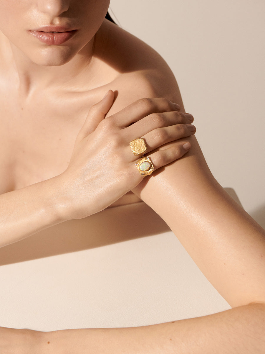 Small Worlds Cairo Diamond Gold Ring