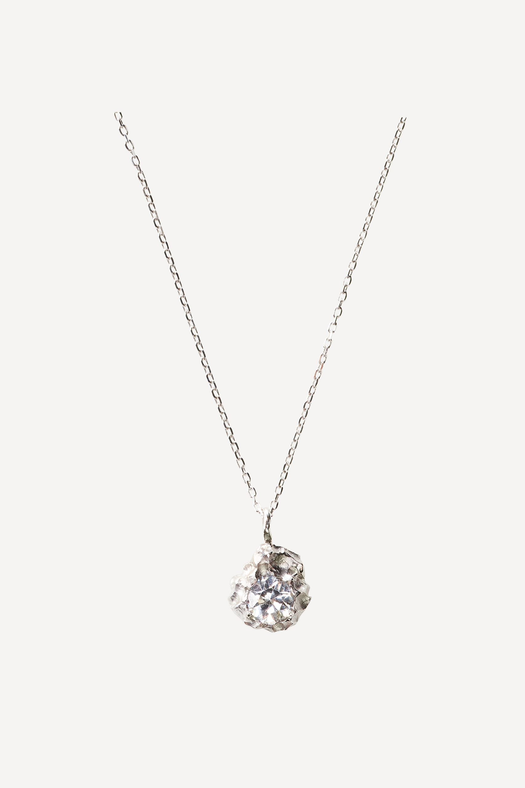 The Sun 1 ct Diamond White Gold Necklace