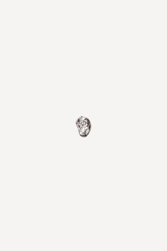 Solitaire Iman 0.02 ct Diamond White Gold Earring [Single]