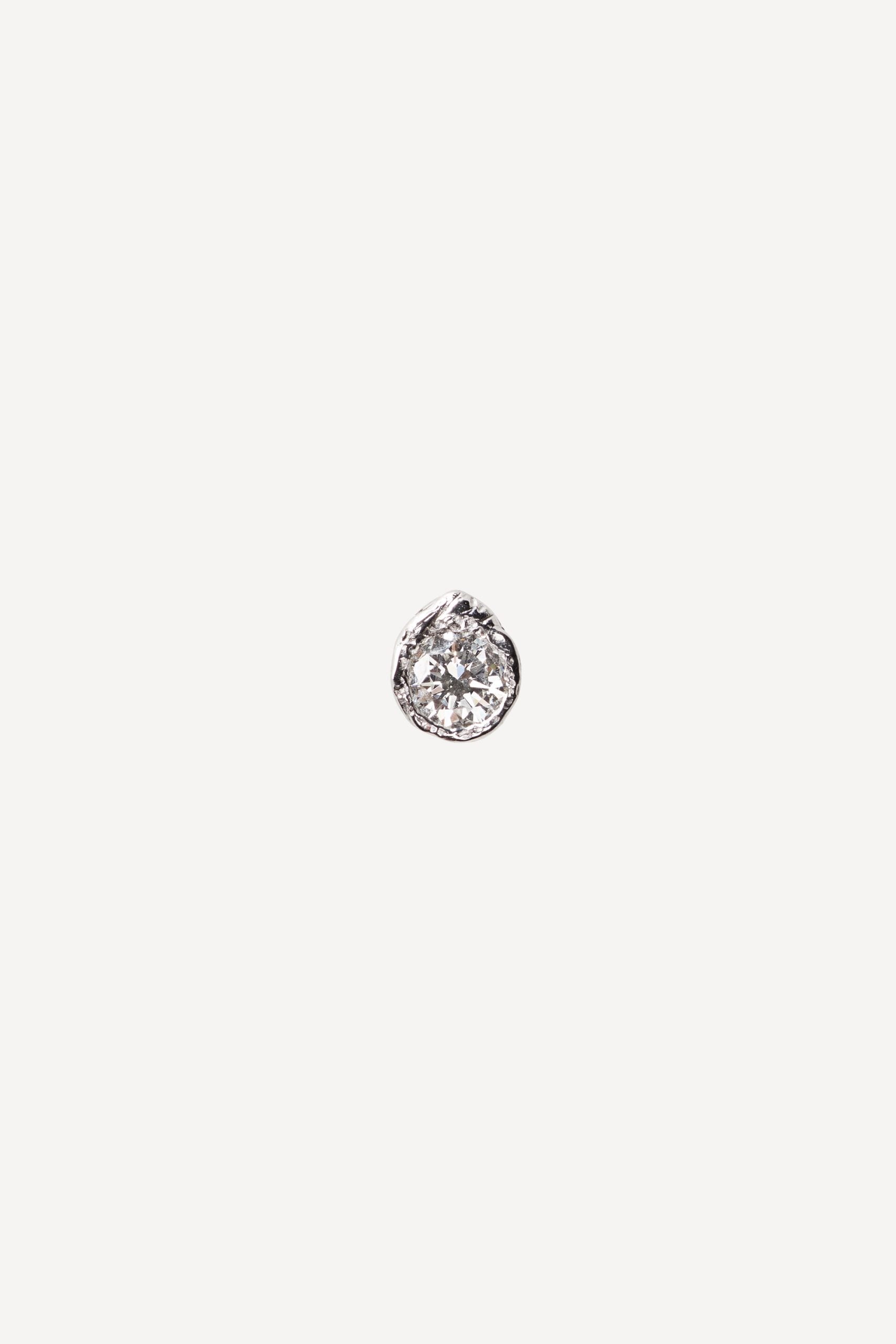 Solitaire Iman 0.50 ct Diamond White Gold Earring [Single]