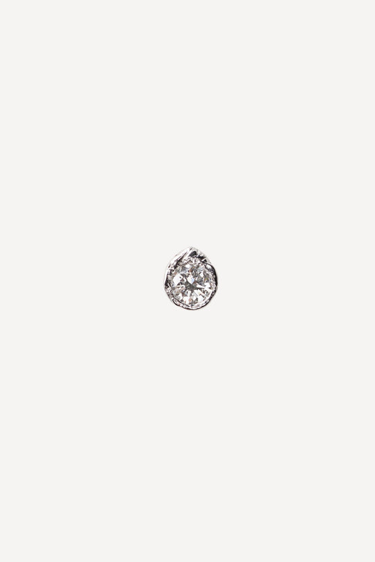 Solitaire Iman 0.50 ct Diamond White Gold Earring [Single]