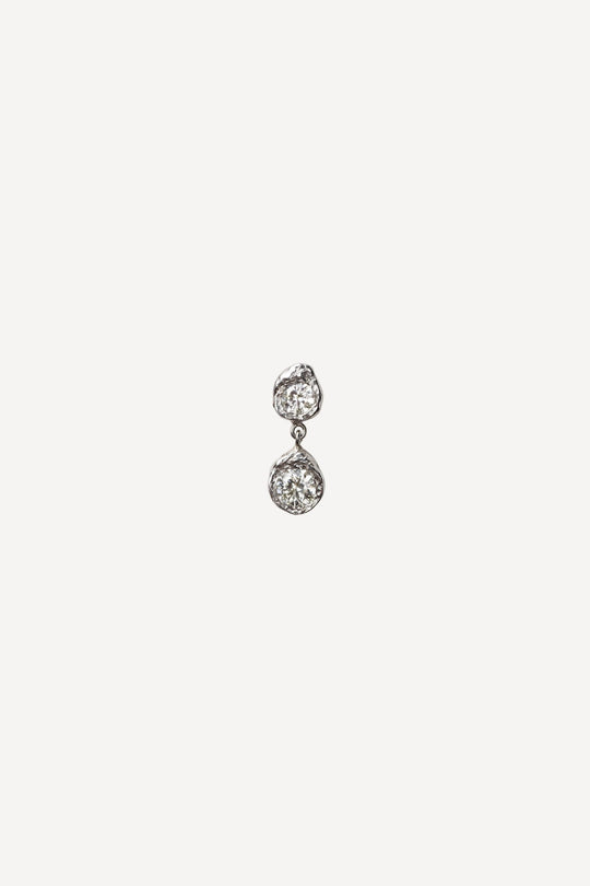 Solitaire Iman Duo 0.55 ct Diamond White Gold Earring [Single]