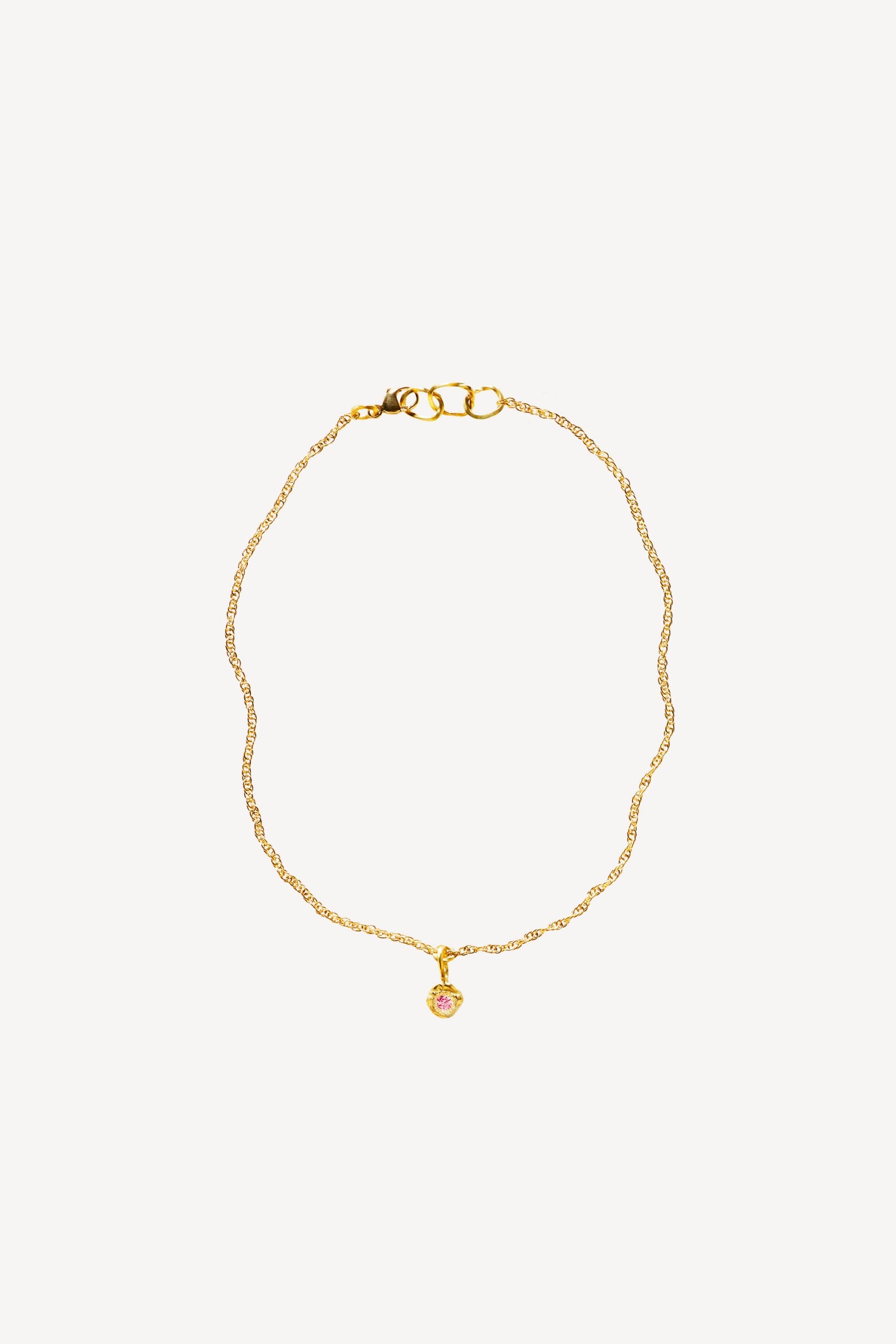 Solitaire Palmira 0.50 Sapphire Gold Bracelet