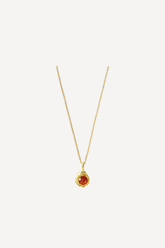 Black Orchid Dolce Vita Chéri 0.20 Red Sapphire Gold Necklace