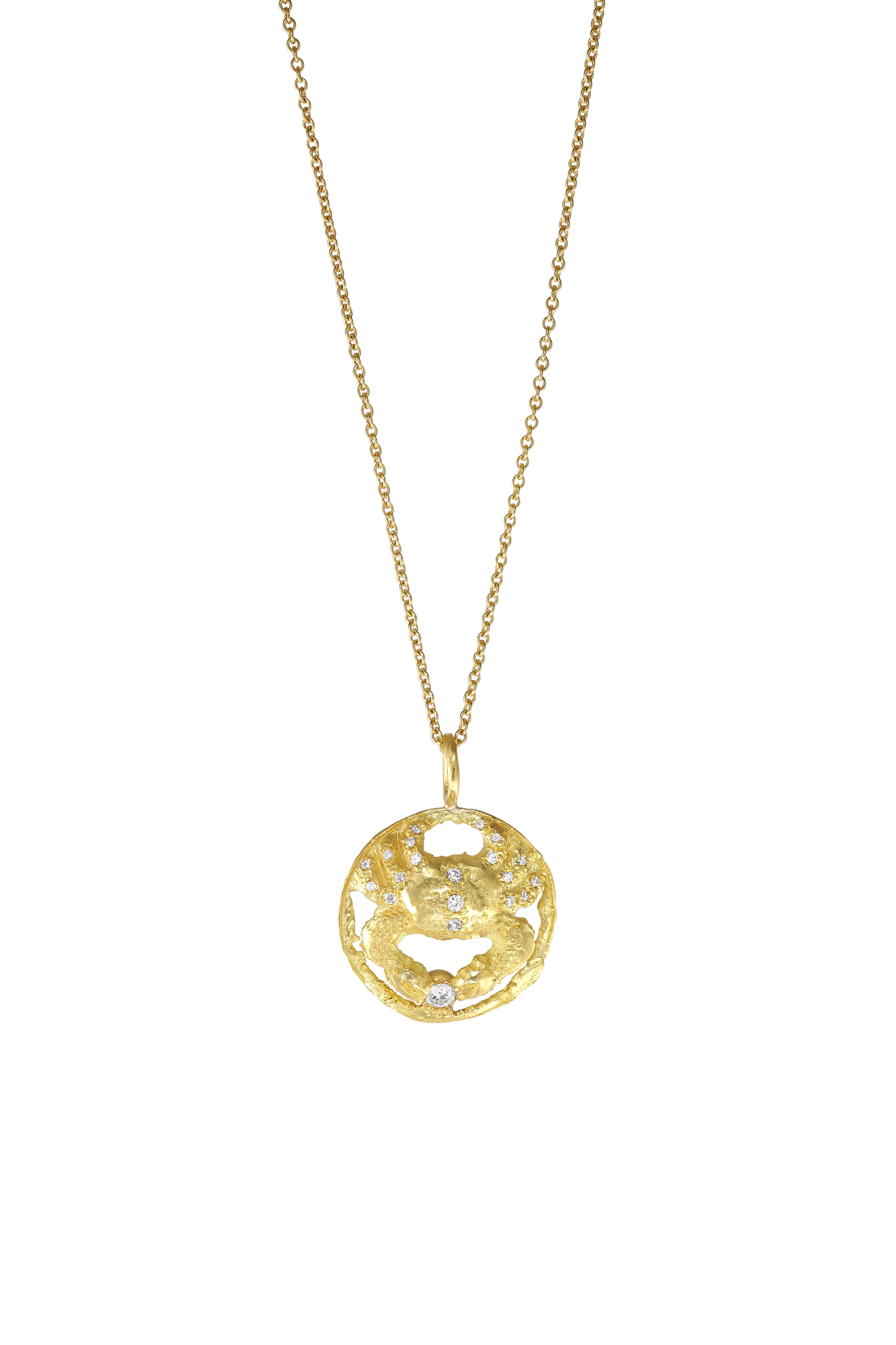 Star Sign Poetry Cancer Lux Diamond Gold Necklace