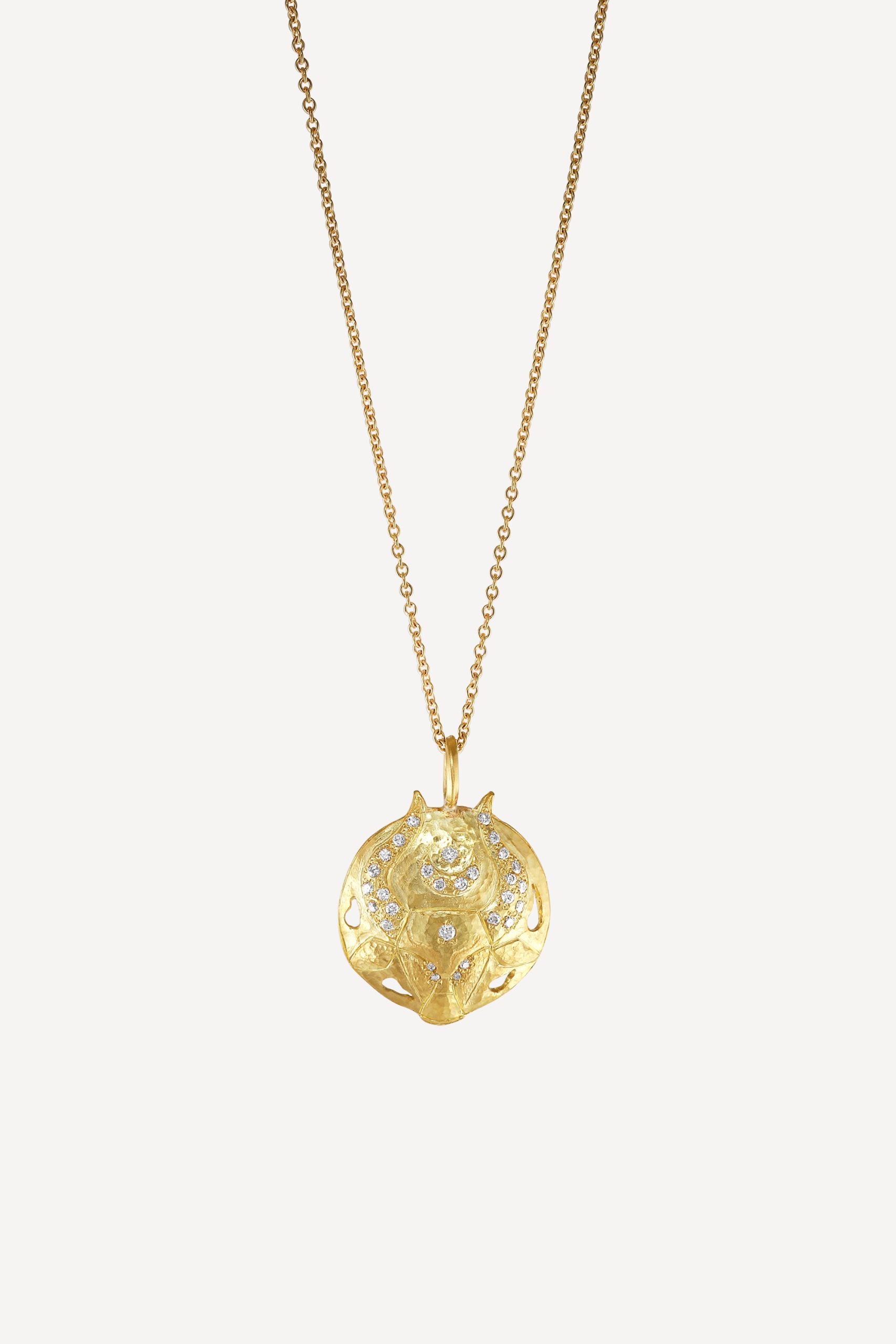 Star Sign Poetry Taurus Lux Diamond Gold Necklace