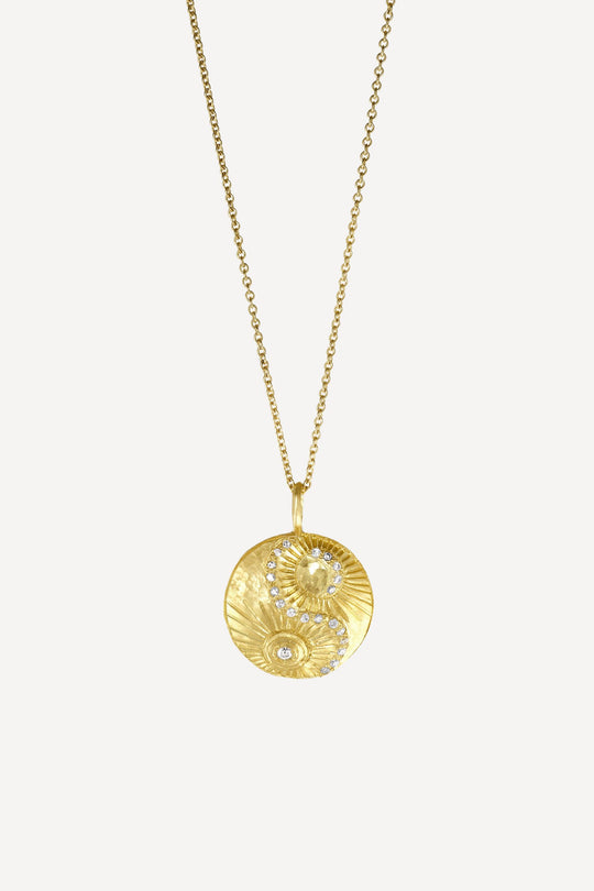 Star Sign Poetry Gemini Lux Diamond Gold Necklace