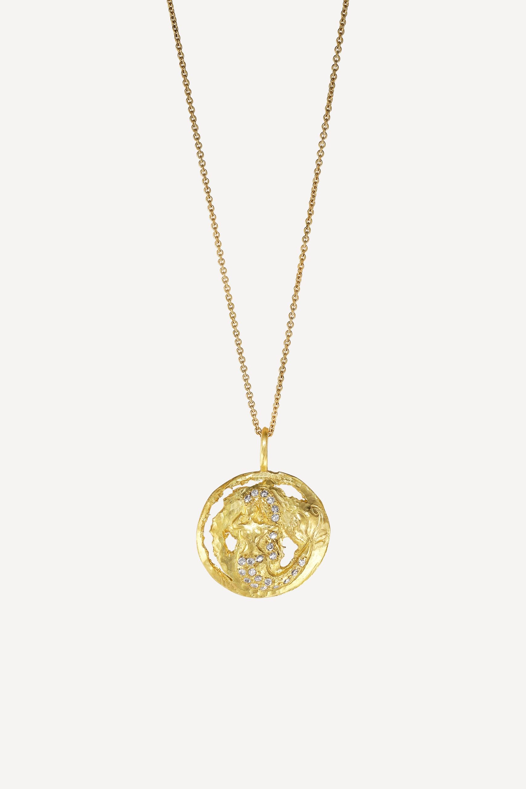 Star Sign Poetry Virgo Lux Diamond Gold Necklace