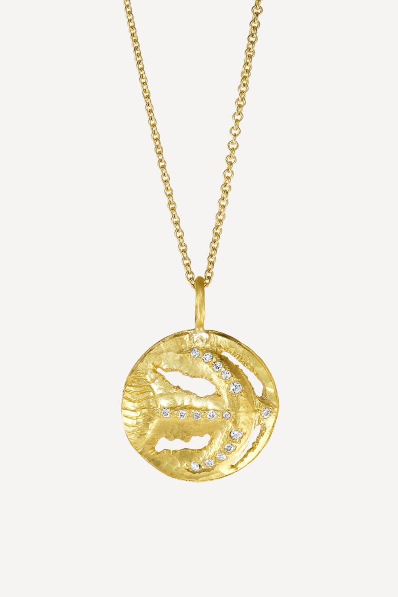 Star Sign Poetry Sagittarius Lux Diamond Gold Necklace