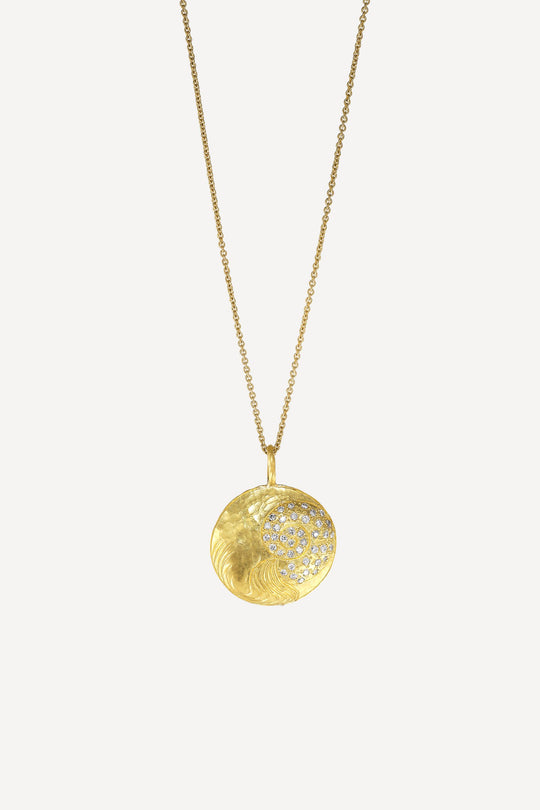 Star Sign Poetry Aquarius Lux Diamond Gold Necklace
