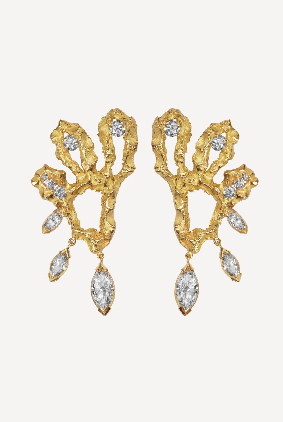 Eden's Élise Diamond Gold Earrings [Pair] - Front View | Elhanati 