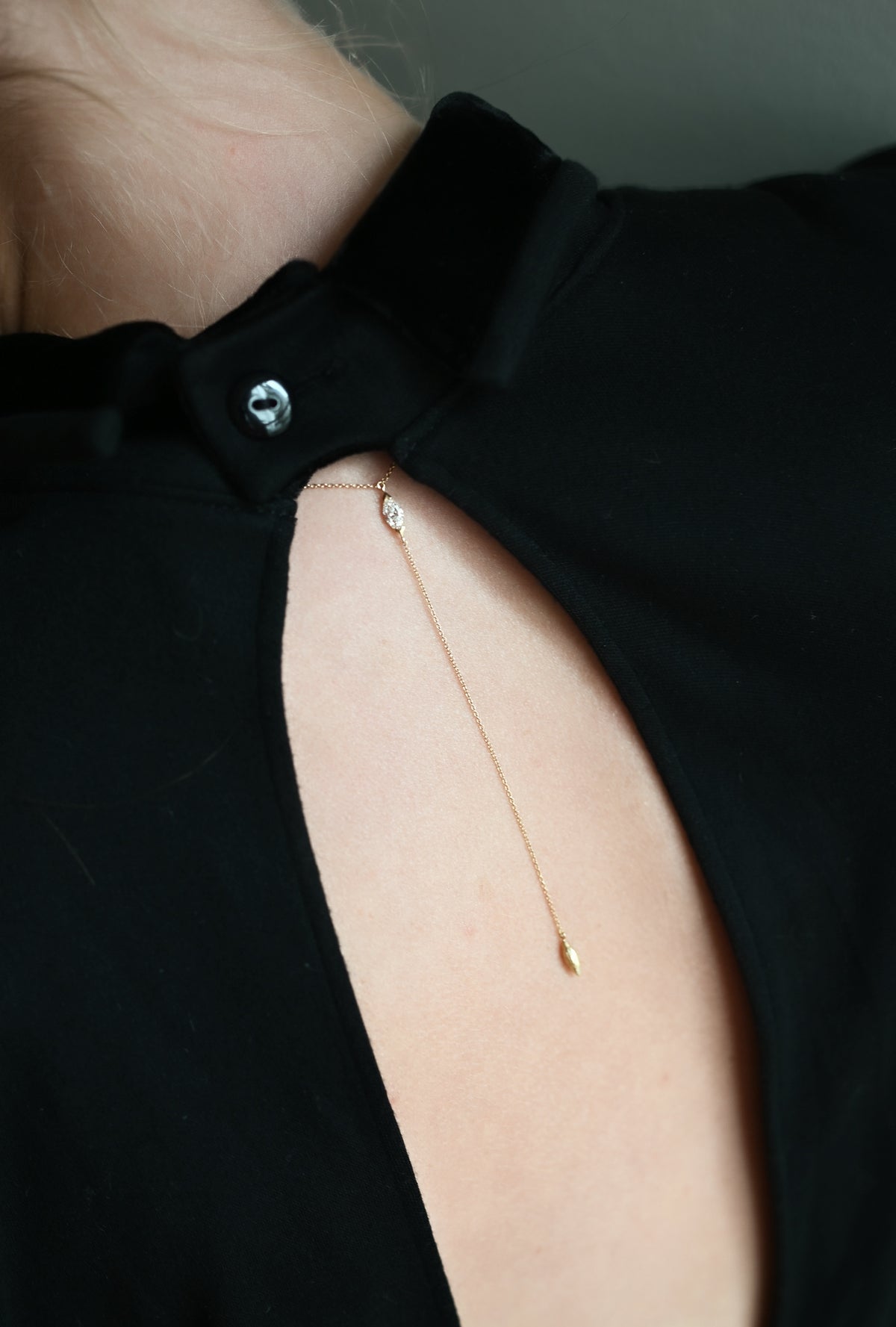Élise Marquise 0.35 ct Drop Diamond Gold Necklace by Orit Elhanati