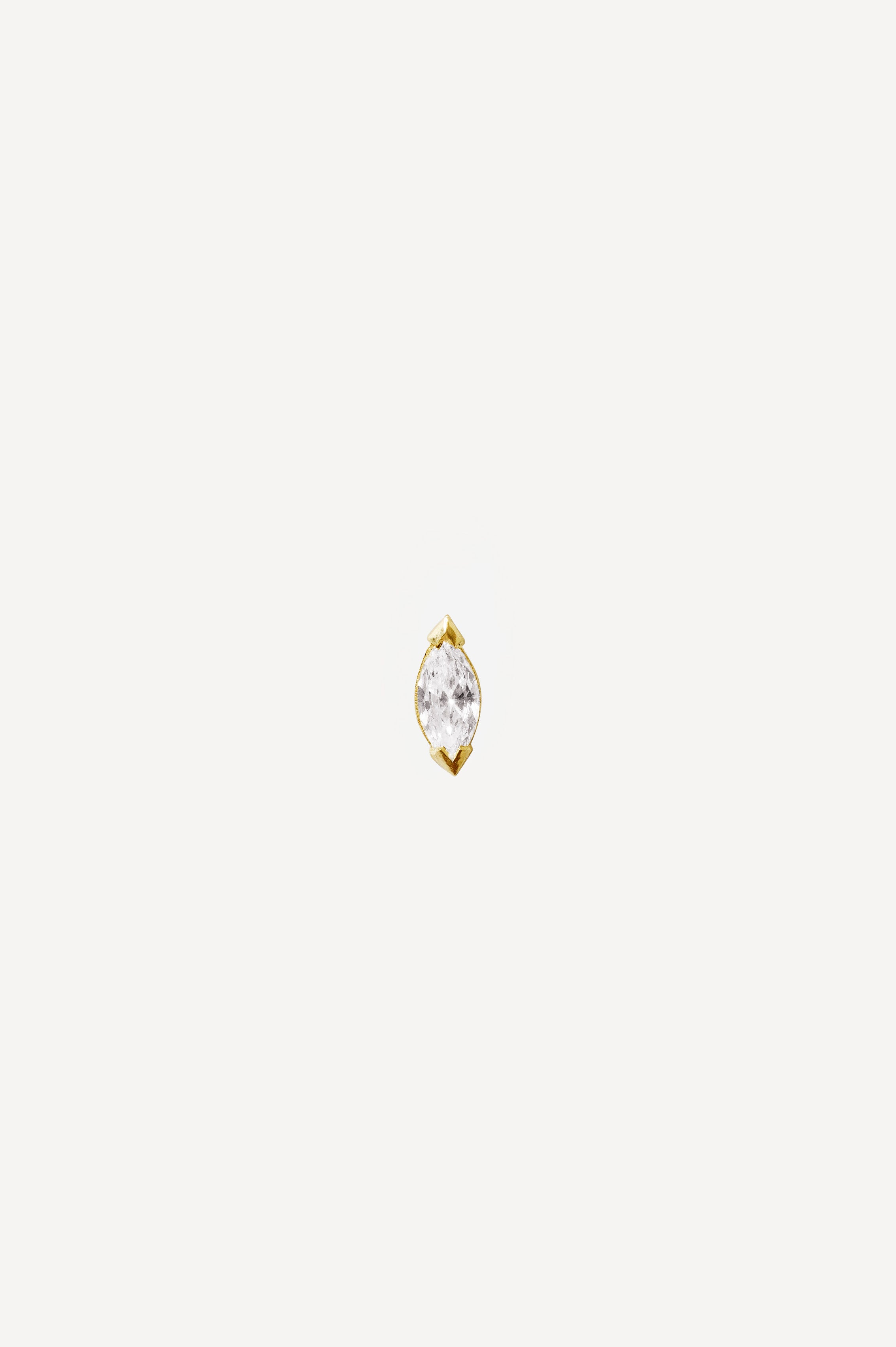 Élise Marquise 0.35 ct Diamond Gold Earring - 18K Gold Diamond Earring - Front View | Orit Elhanati