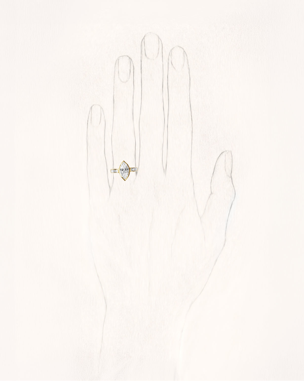 Élise Marquise Prima 2.28 ct Diamond Gold Ring by Orit Elhanati - On Hand | Elhanati 