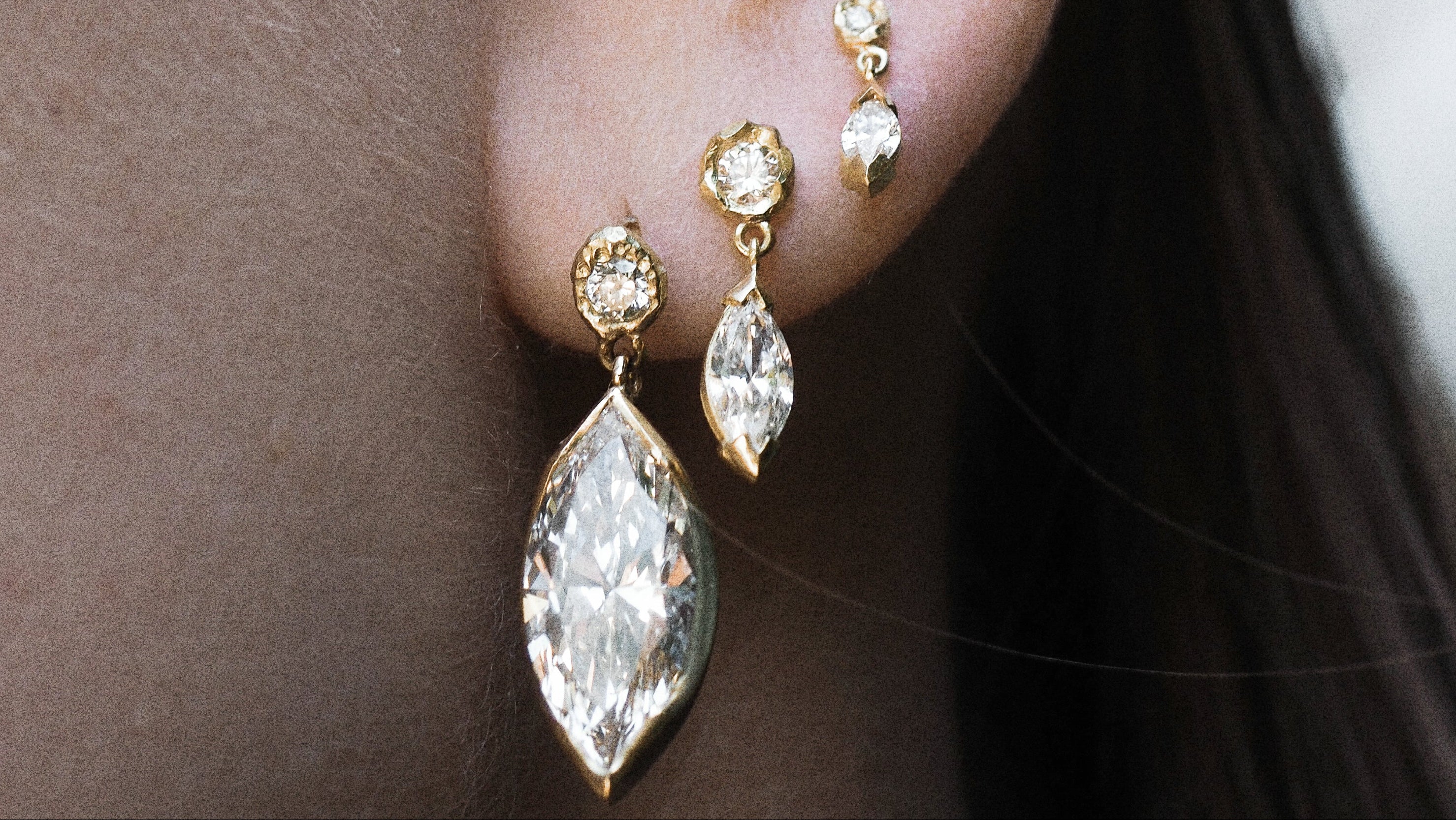 Élise Marquise 3.10 ct Diamond Gold Earrings [Pair] by Orit Elhanati