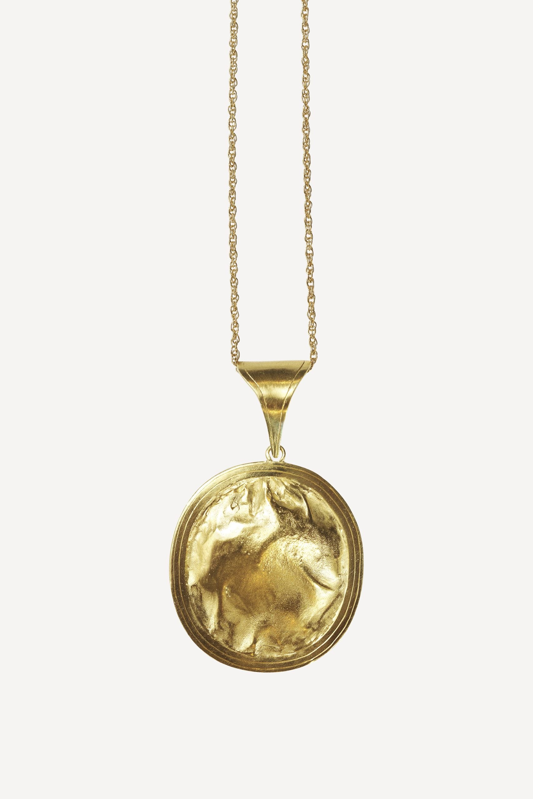 Opal Noir Grazia Nude Big  Gold Chain Necklace