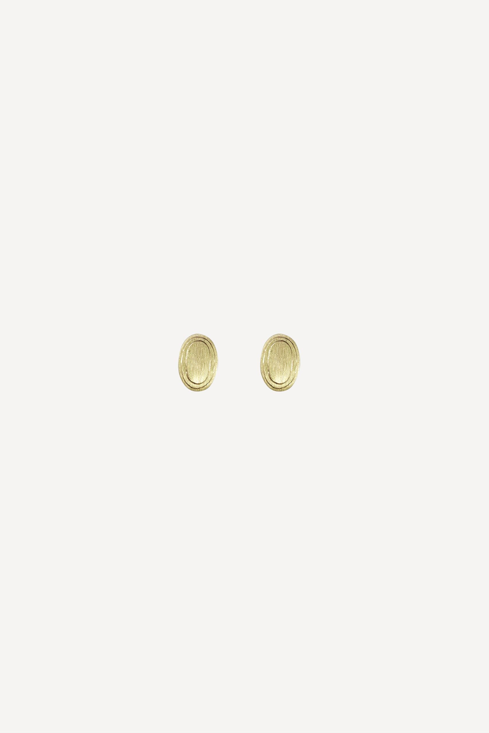 Opal Noir Grazia Petite Stud Gold Earrings [Pair]