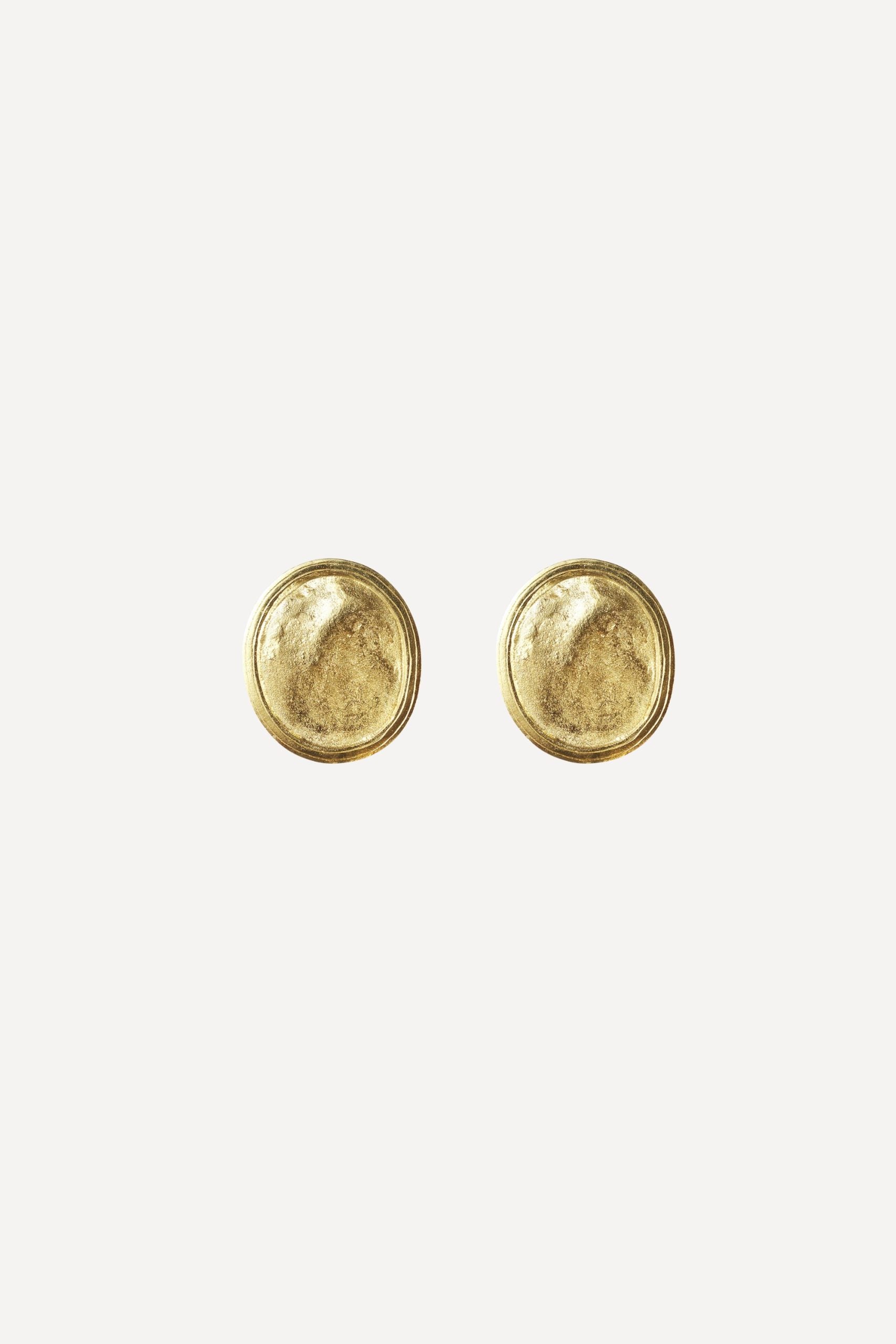 Opal Noir Grazia Nude Small Gold Earrings [Pair]