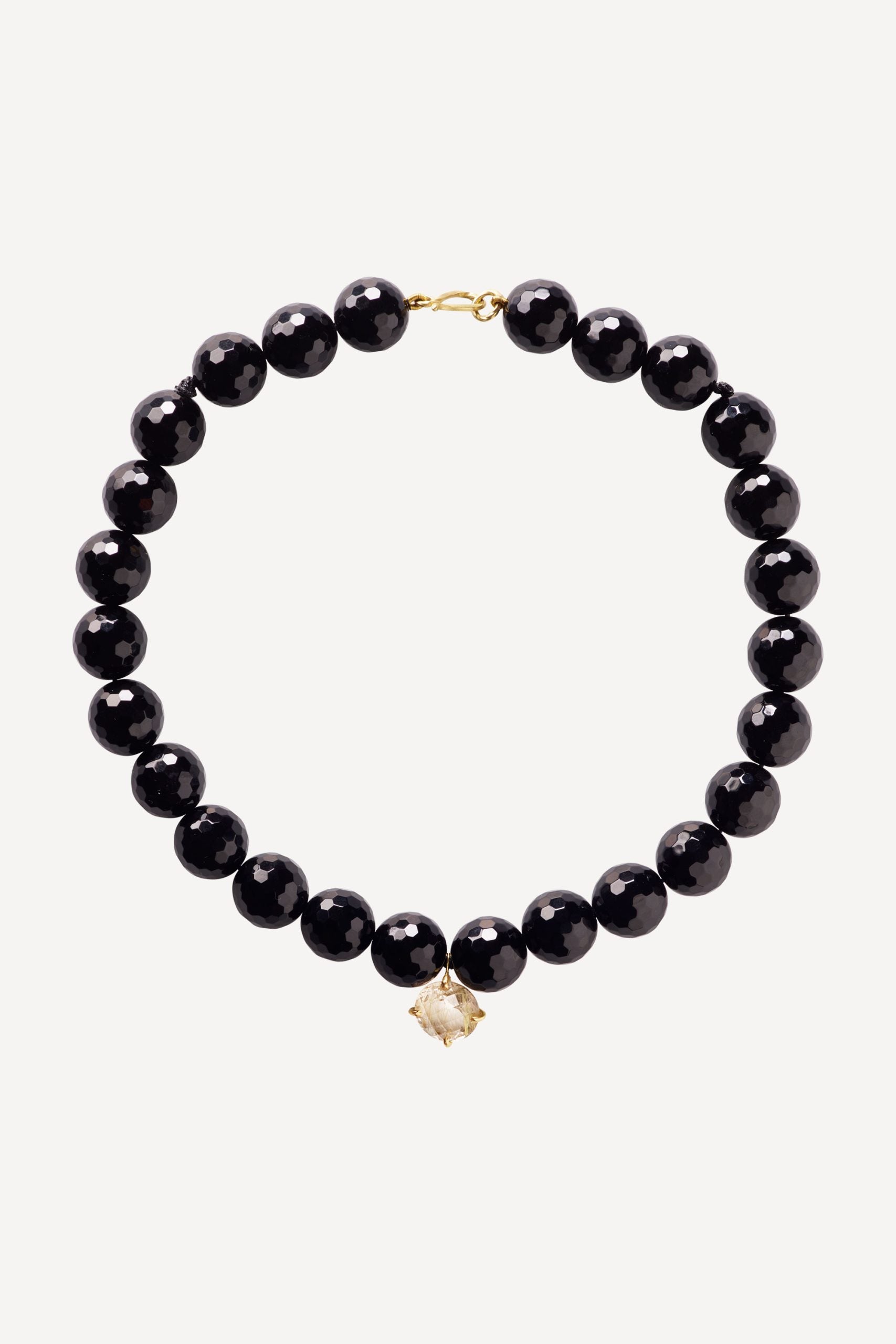 Black Orchid LouLou Quartz Gold Necklace